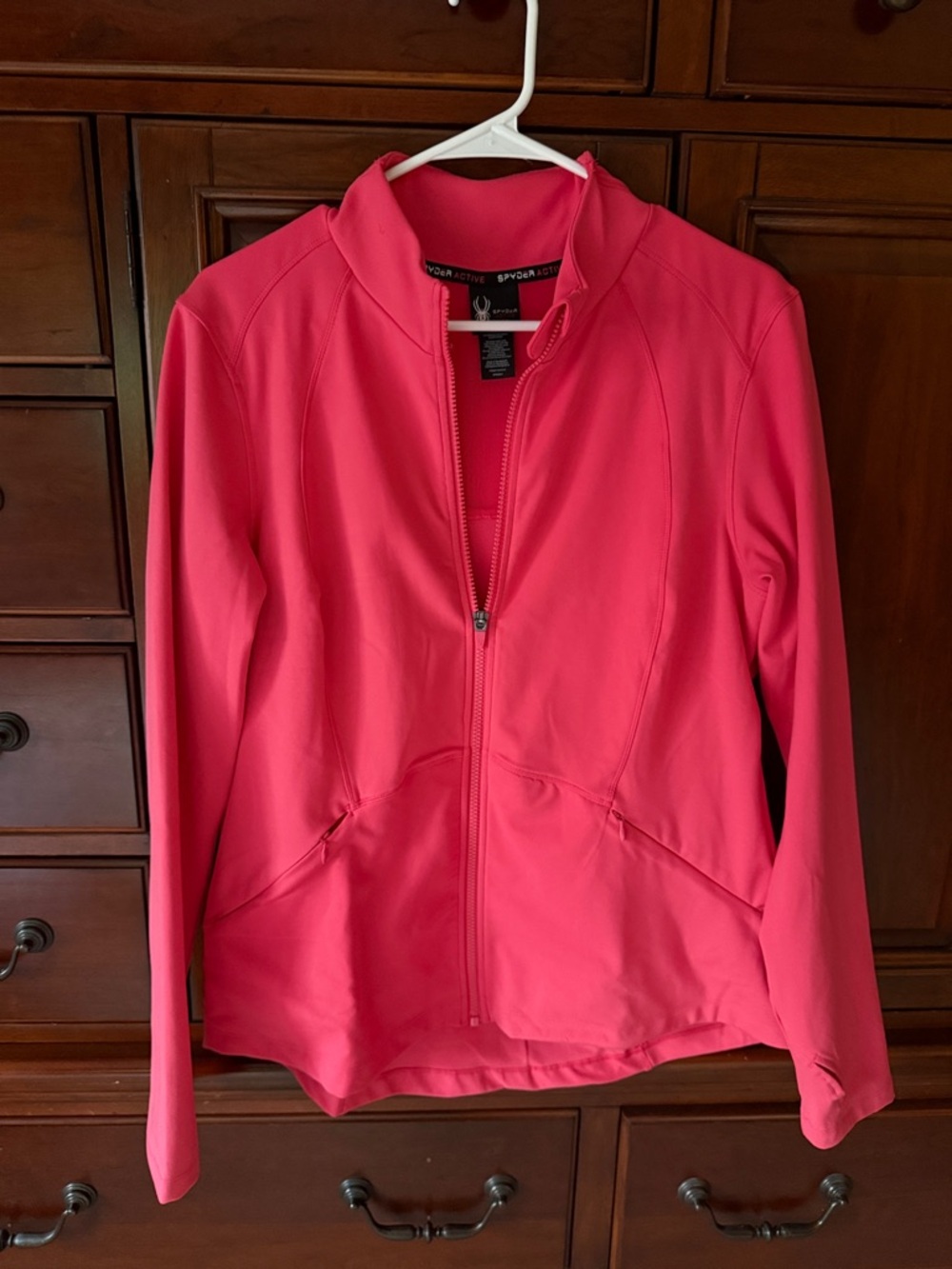 Spyder Active Bright Pink Zip-Up Jacket, XL